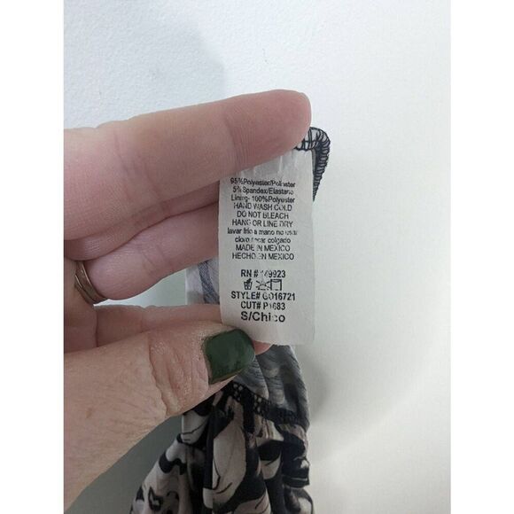 Windsor Tropical Print Asymmetrical Cutout Back Dress - Size S - Picture 9 of 9